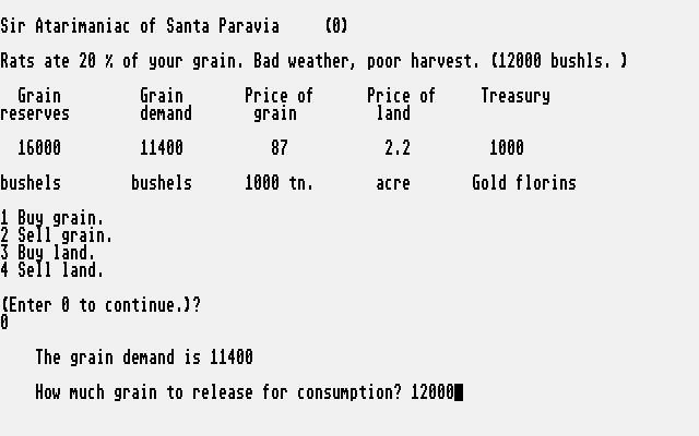 Santa Paravia en Fiumaccio atari screenshot